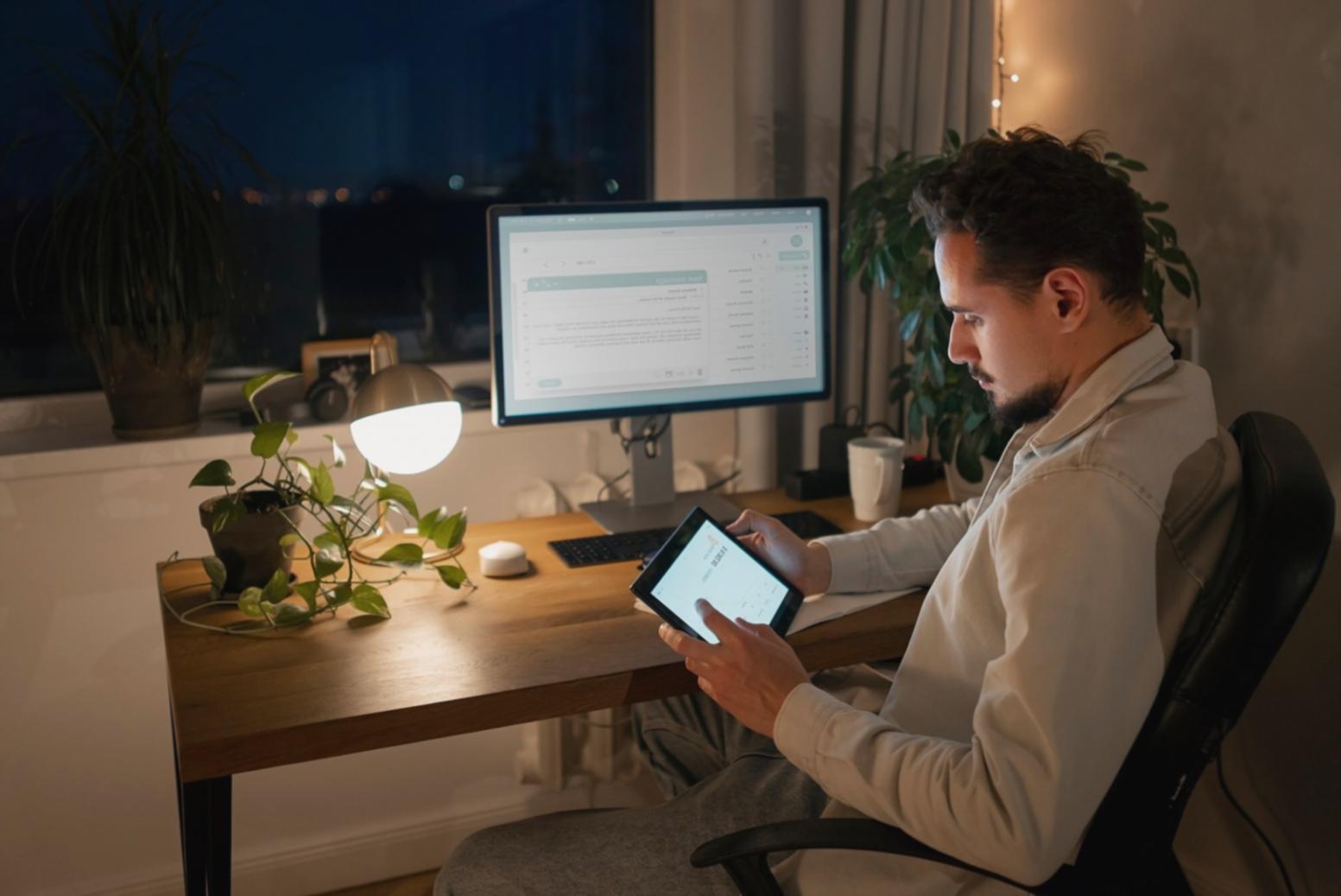 Financial professionals reviewing budget reports in collaborative setting